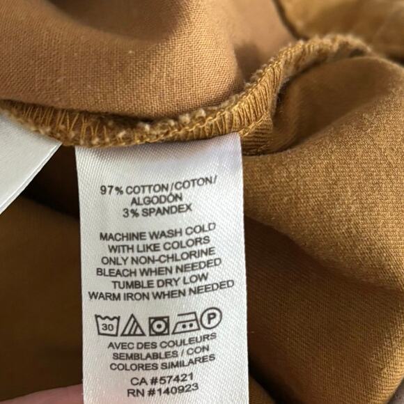 LOFT Size 6 The Washed Twill Shorts Chino Dark Tan - Picture 5 of 5